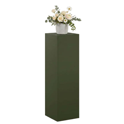 vidaXL Plant Stand Olive Green 30 x 30 x 100 cm Weathering Steel