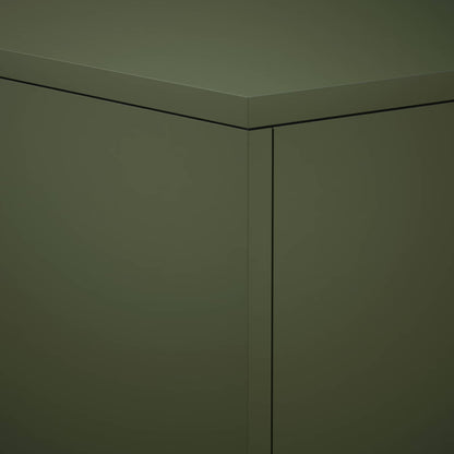 vidaXL Plant Stand 2 pcs Olive Green 30 x 30 x 100 cm Steel