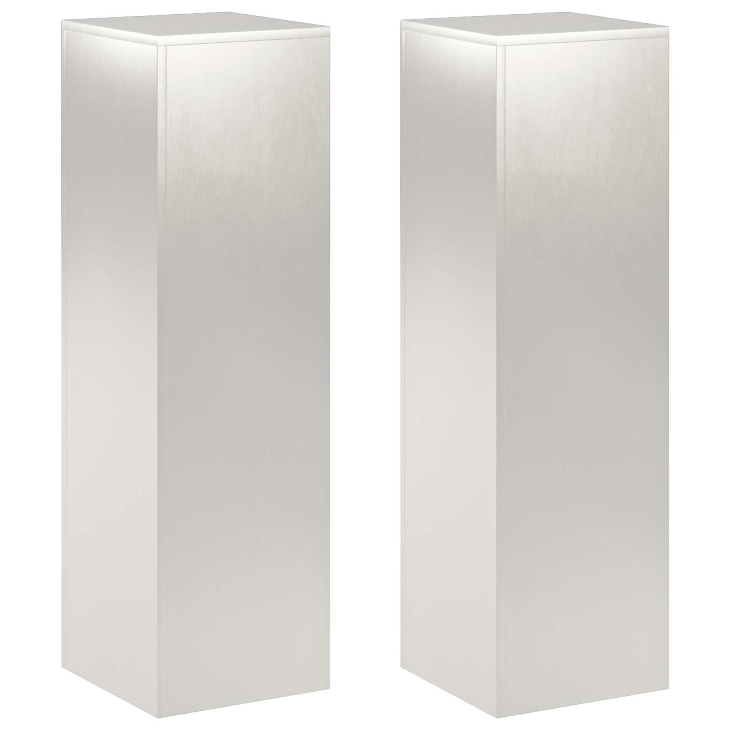 vidaXL Plant Stand 2 pcs Silver 30 x 30 x 100 cm Steel