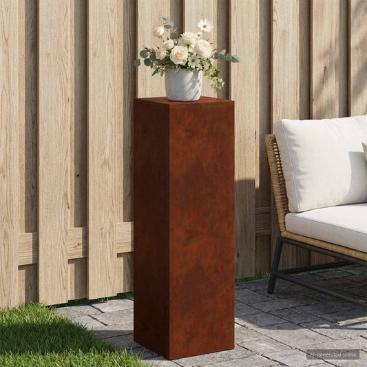 vidaXL Plant Stand Rusty 30 x 30 x 100 cm Weathering Steel