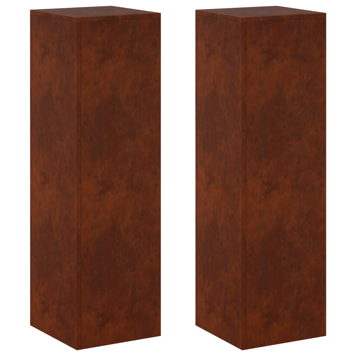 vidaXL Plant Stand 2 pcs Rusty 30 x 30 x 100 cm Weathering Steel