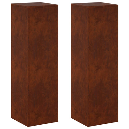 vidaXL Plant Stand 2 pcs Rusty 30 x 30 x 100 cm Weathering Steel