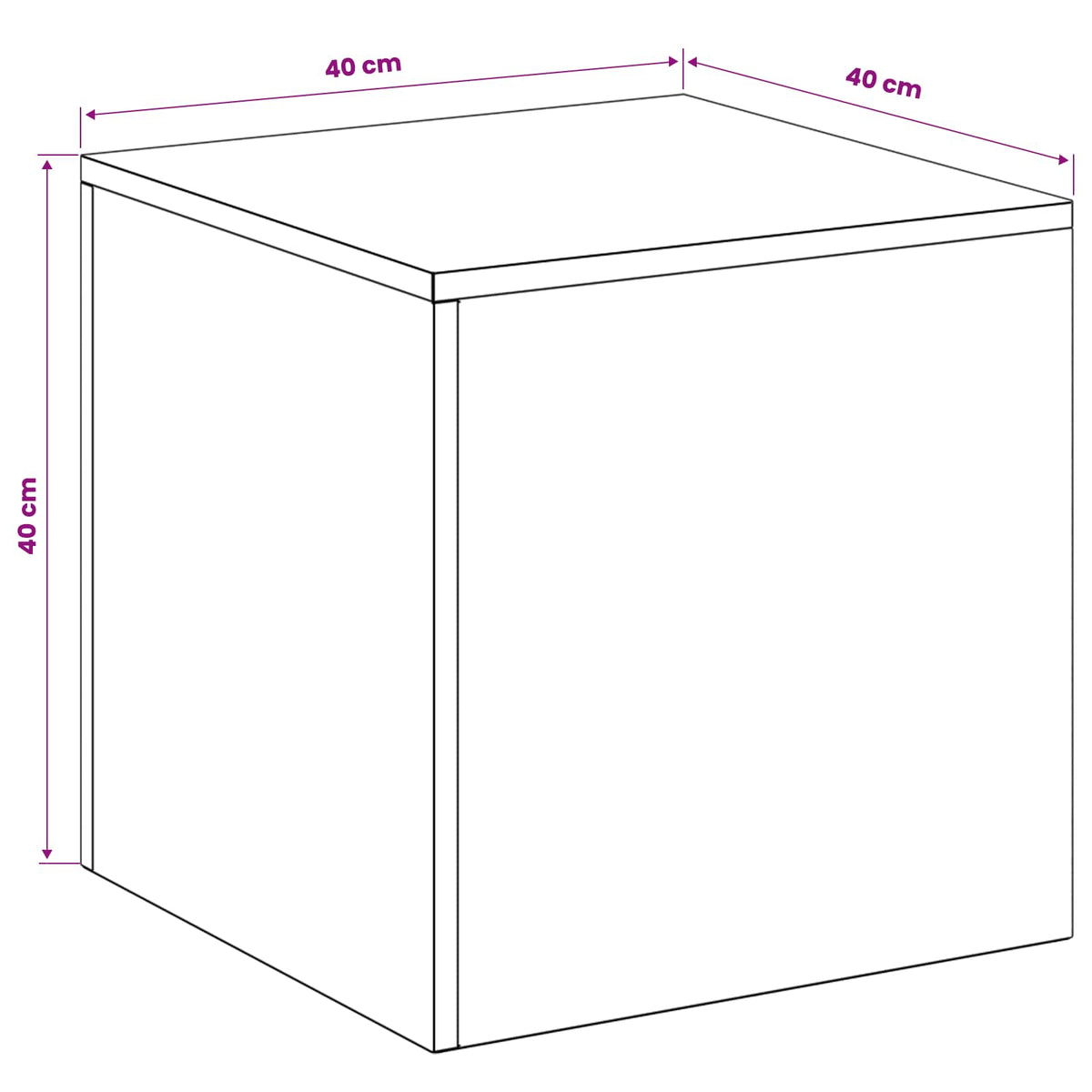 vidaXL Plant Stand Black 40 x 40 x 40 cm Steel