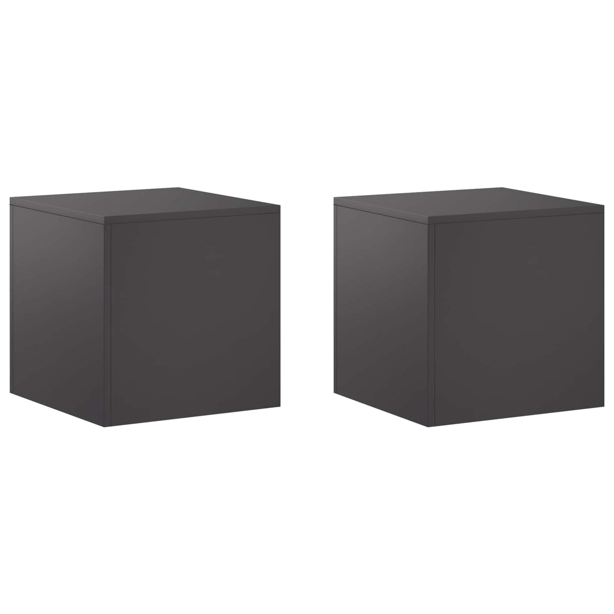 vidaXL Plant Stand 2 pcs Black 40 x 40 x 40 cm Steel