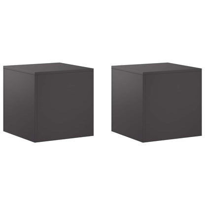vidaXL Plant Stand 2 pcs Black 40 x 40 x 40 cm Steel