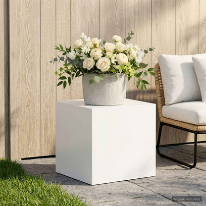 vidaXL Plant Stand White 40 x 40 x 40 cm Steel