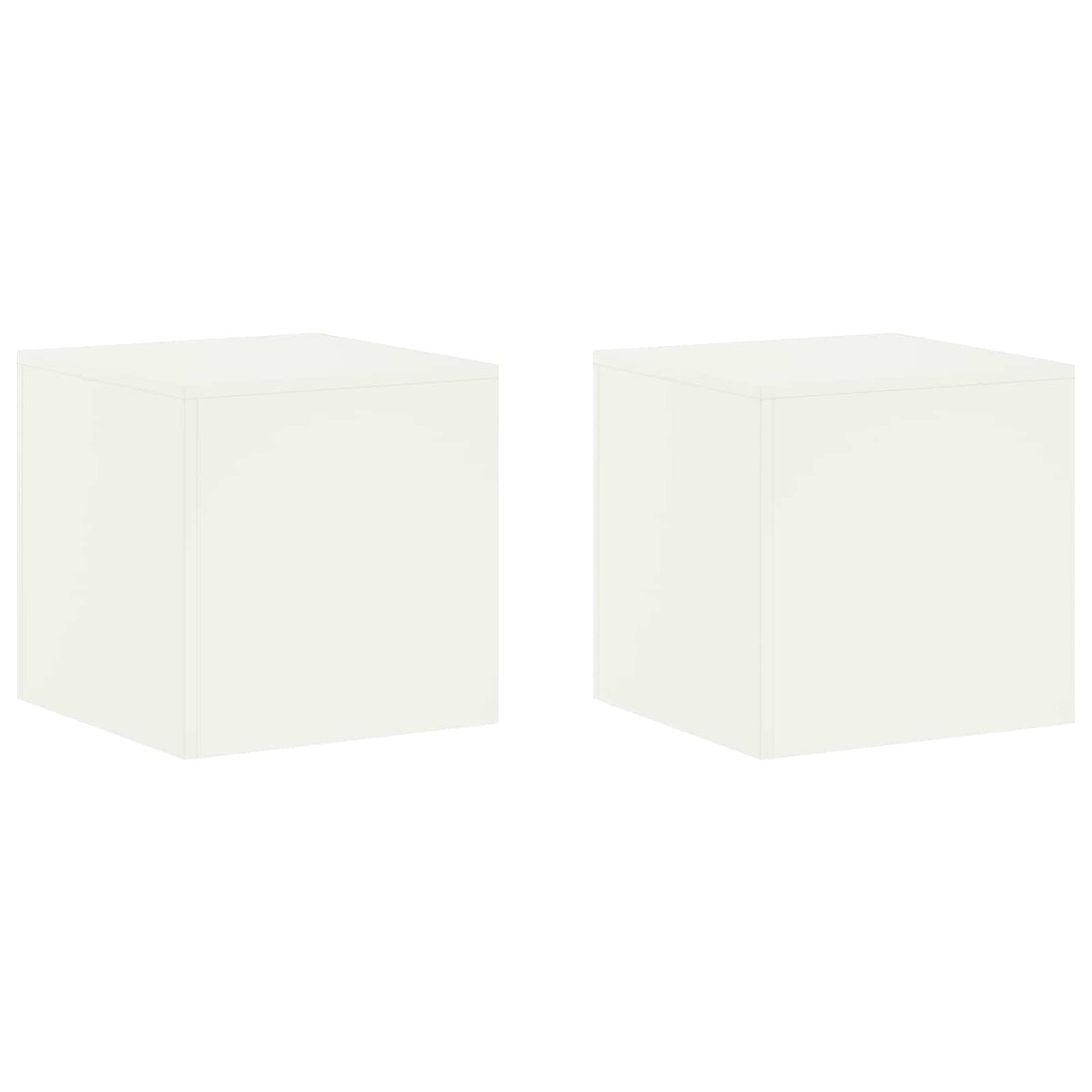 vidaXL Plant Stand 2 pcs White 40 x 40 x 40 cm Steel