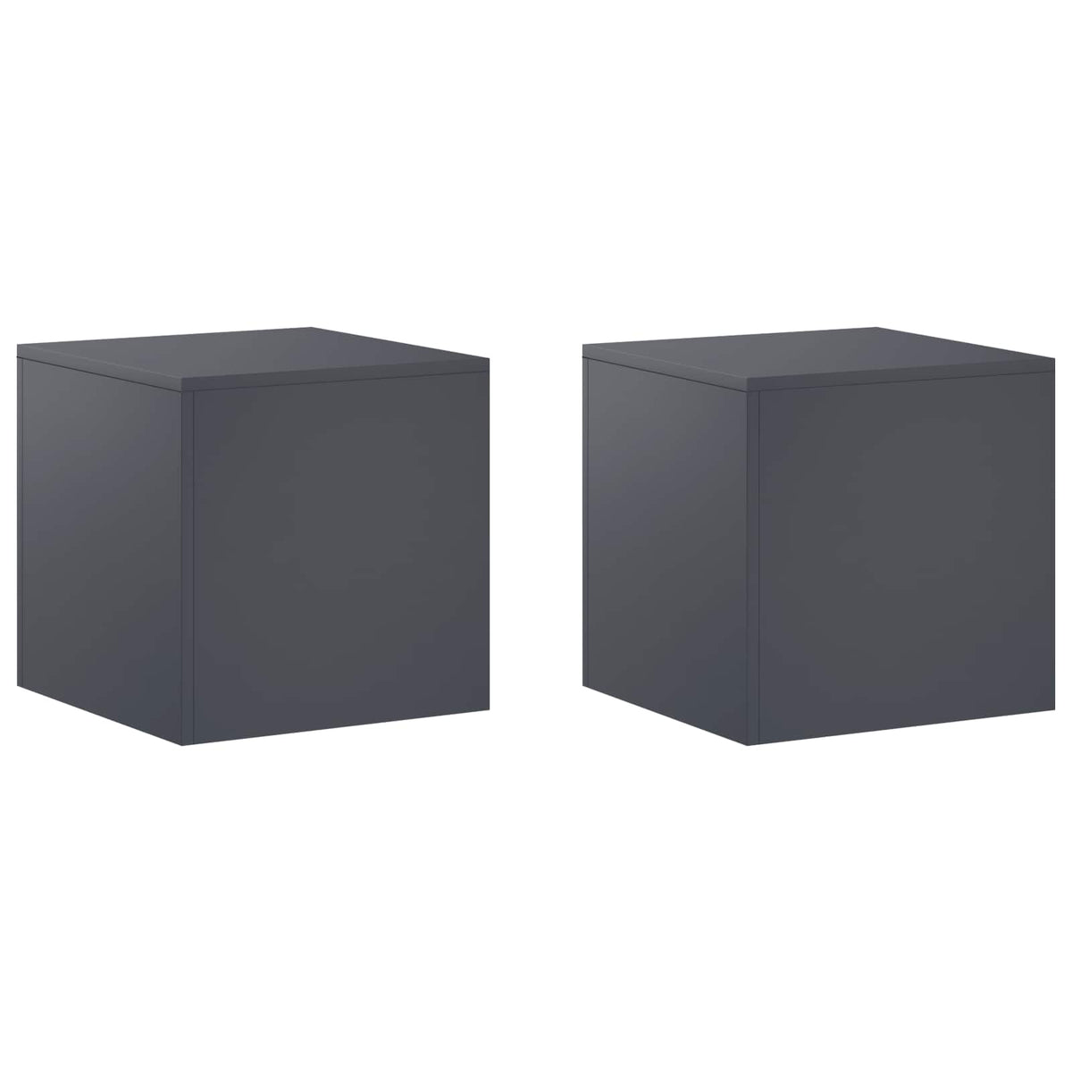 vidaXL Plant Stand 2 pcs Anthracite 40 x 40 x 40 cm Galvanised Steel