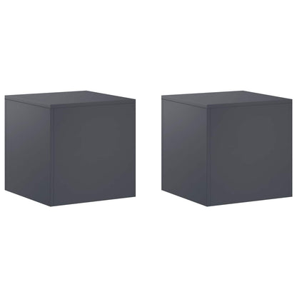 vidaXL Plant Stand 2 pcs Anthracite 40 x 40 x 40 cm Galvanised Steel