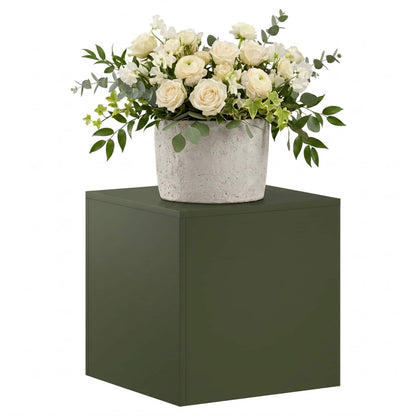 vidaXL Plant Stand Olive Green 40 x 40 x 40 cm Weathering Steel