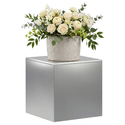 vidaXL Plant Stand Silver 40 x 40 x 40 cm Steel