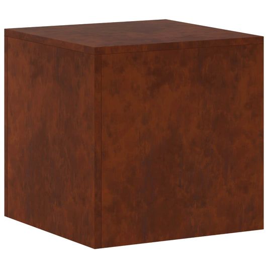 vidaXL Plant Stand Rusty 40 x 40 x 40 cm Weathering Steel