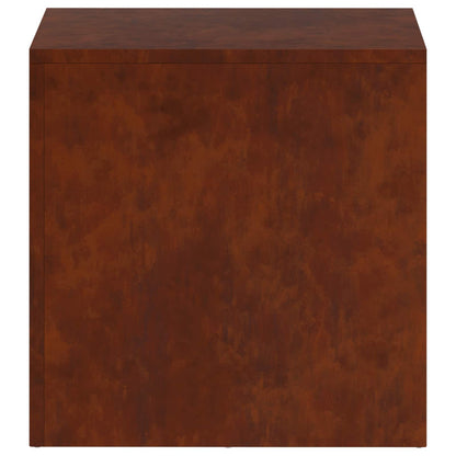vidaXL Plant Stand Rusty 40 x 40 x 40 cm Weathering Steel