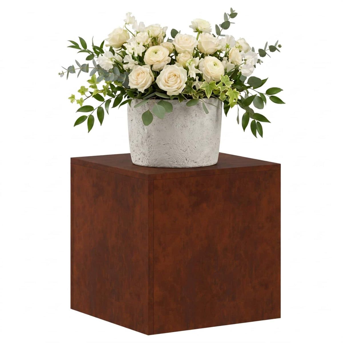 vidaXL Plant Stand Rusty 40 x 40 x 40 cm Weathering Steel