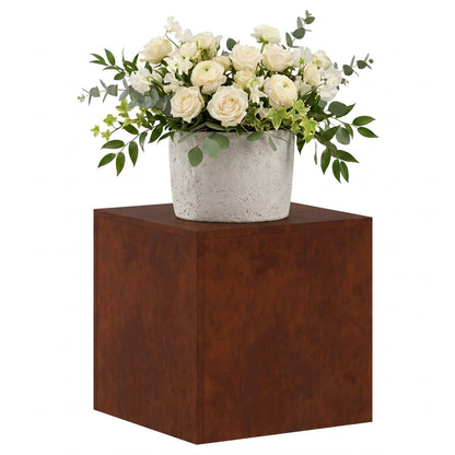vidaXL Plant Stand Rusty 40 x 40 x 40 cm Weathering Steel