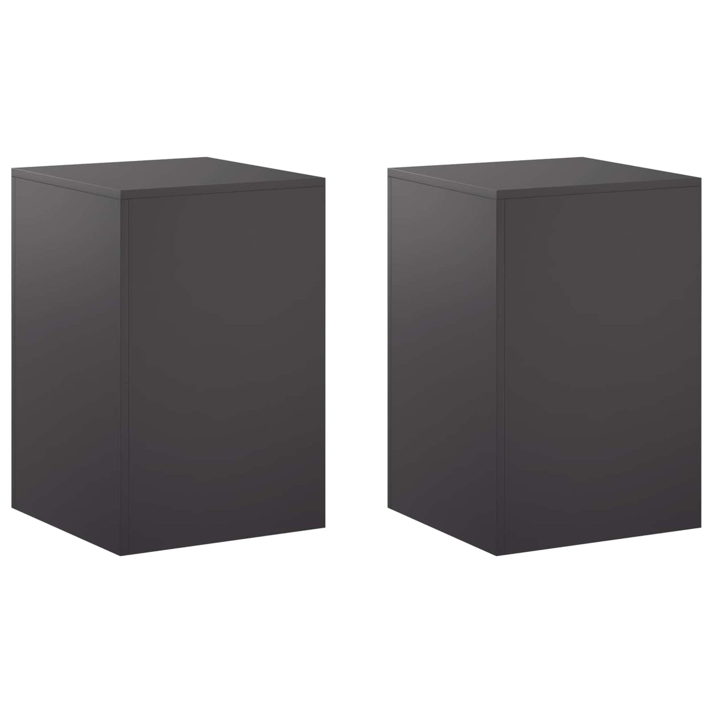 vidaXL Plant Stand 2 pcs Black 40 x 40 x 60 cm Steel