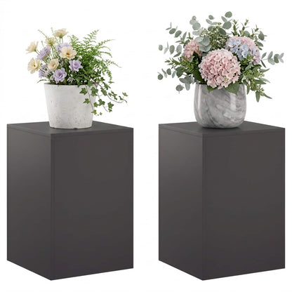 vidaXL Plant Stand 2 pcs Black 40 x 40 x 60 cm Steel