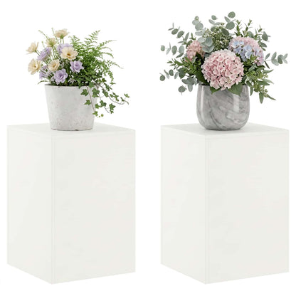 vidaXL Plant Stand 2 pcs White 40 x 40 x 60 cm Steel
