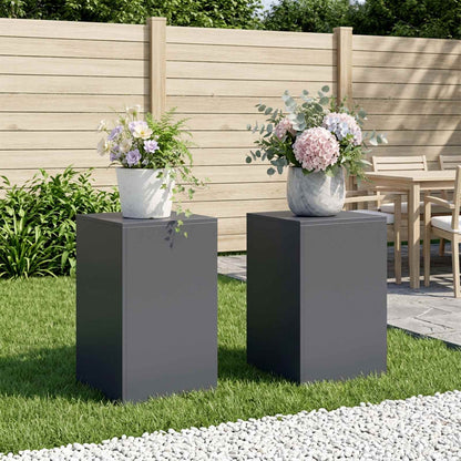 vidaXL Plant Stand 2 pcs Anthracite 40 x 40 x 60 cm Galvanised Steel