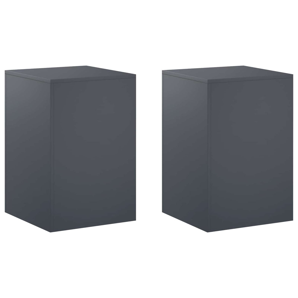 vidaXL Plant Stand 2 pcs Anthracite 40 x 40 x 60 cm Galvanised Steel