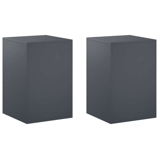 vidaXL Plant Stand 2 pcs Anthracite 40 x 40 x 60 cm Galvanised Steel