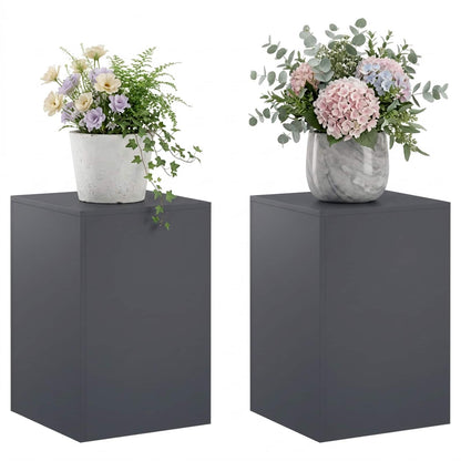 vidaXL Plant Stand 2 pcs Anthracite 40 x 40 x 60 cm Galvanised Steel