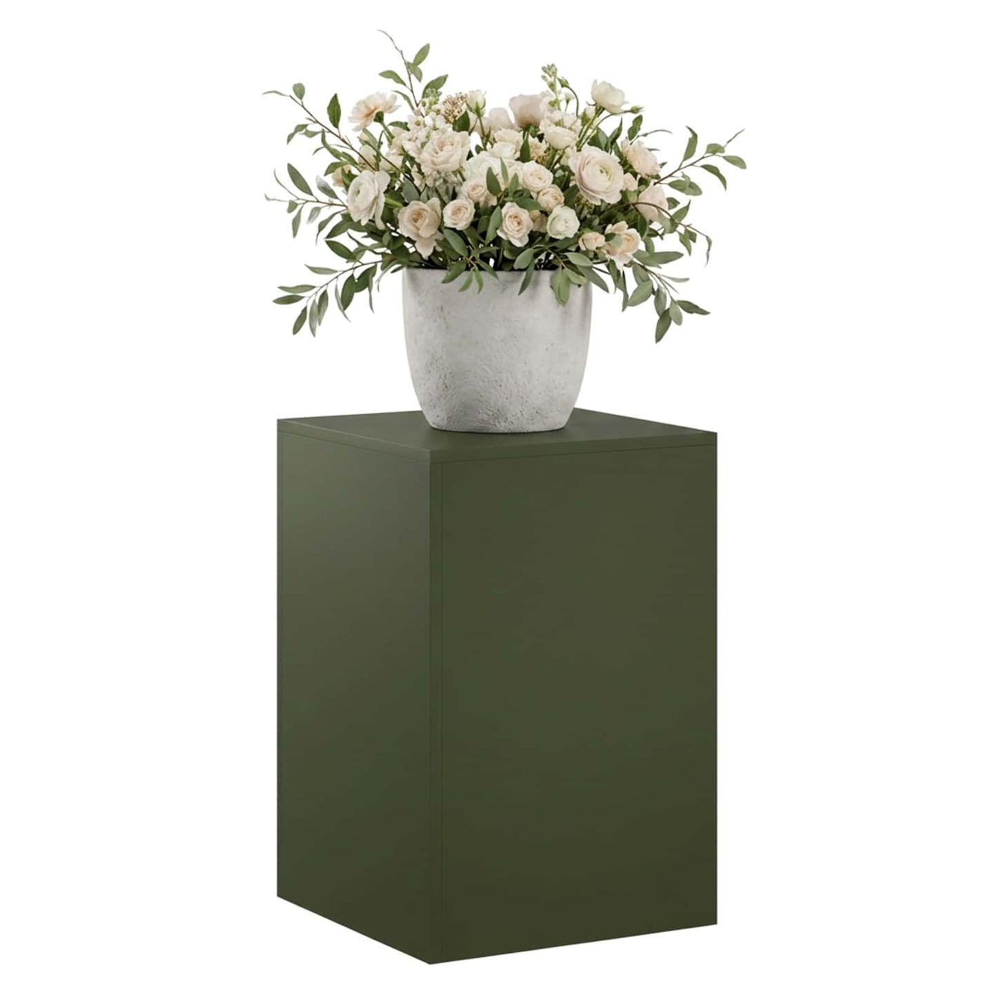 vidaXL Plant Stand Olive Green 40 x 40 x 60 cm Weathering Steel