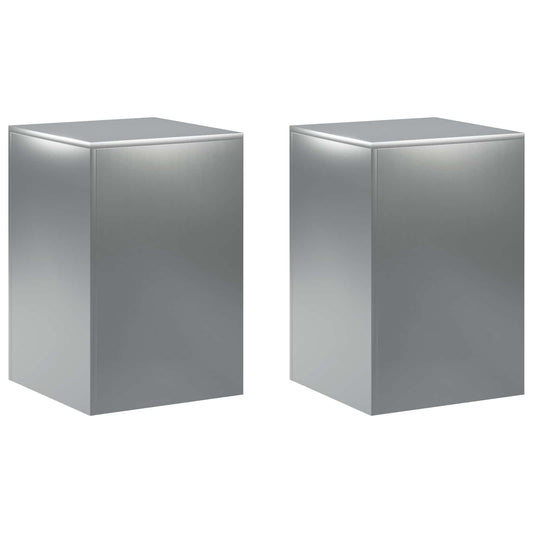 vidaXL Plant Stand 2 pcs Silver 40 x 40 x 60 cm Stainless Steel