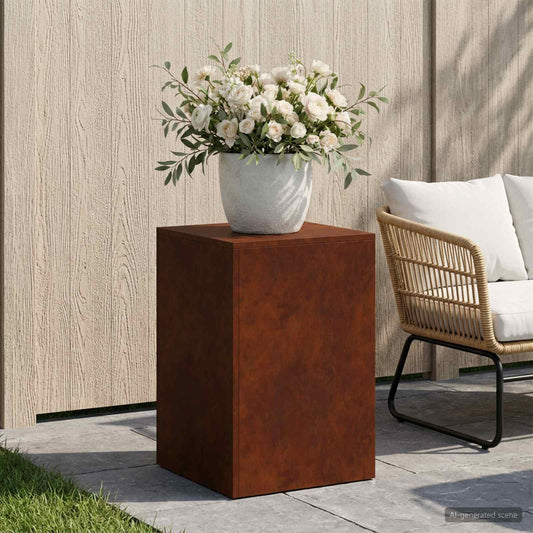 vidaXL Plant Stand Rusty 40 x 40 x 60 cm Weathering Steel