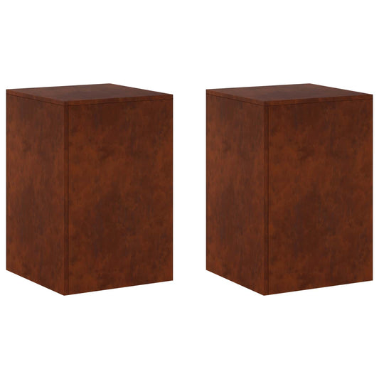 vidaXL Plant Stand 2 pcs Rusty 40 x 40 x 60 cm Weathering Steel