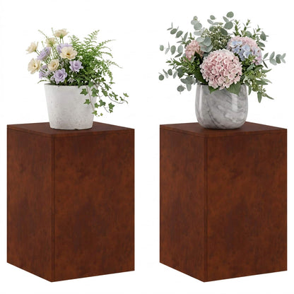 vidaXL Plant Stand 2 pcs Rusty 40 x 40 x 60 cm Weathering Steel