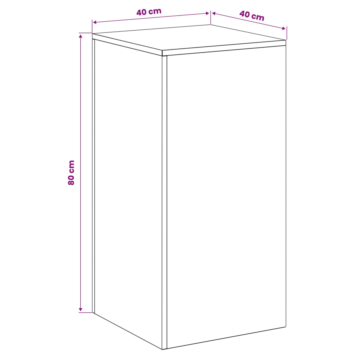 vidaXL Plant Stand Black 40 x 40 x 80 cm Steel