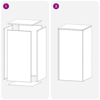 vidaXL Plant Stand 2 pcs White 40 x 40 x 80 cm Steel