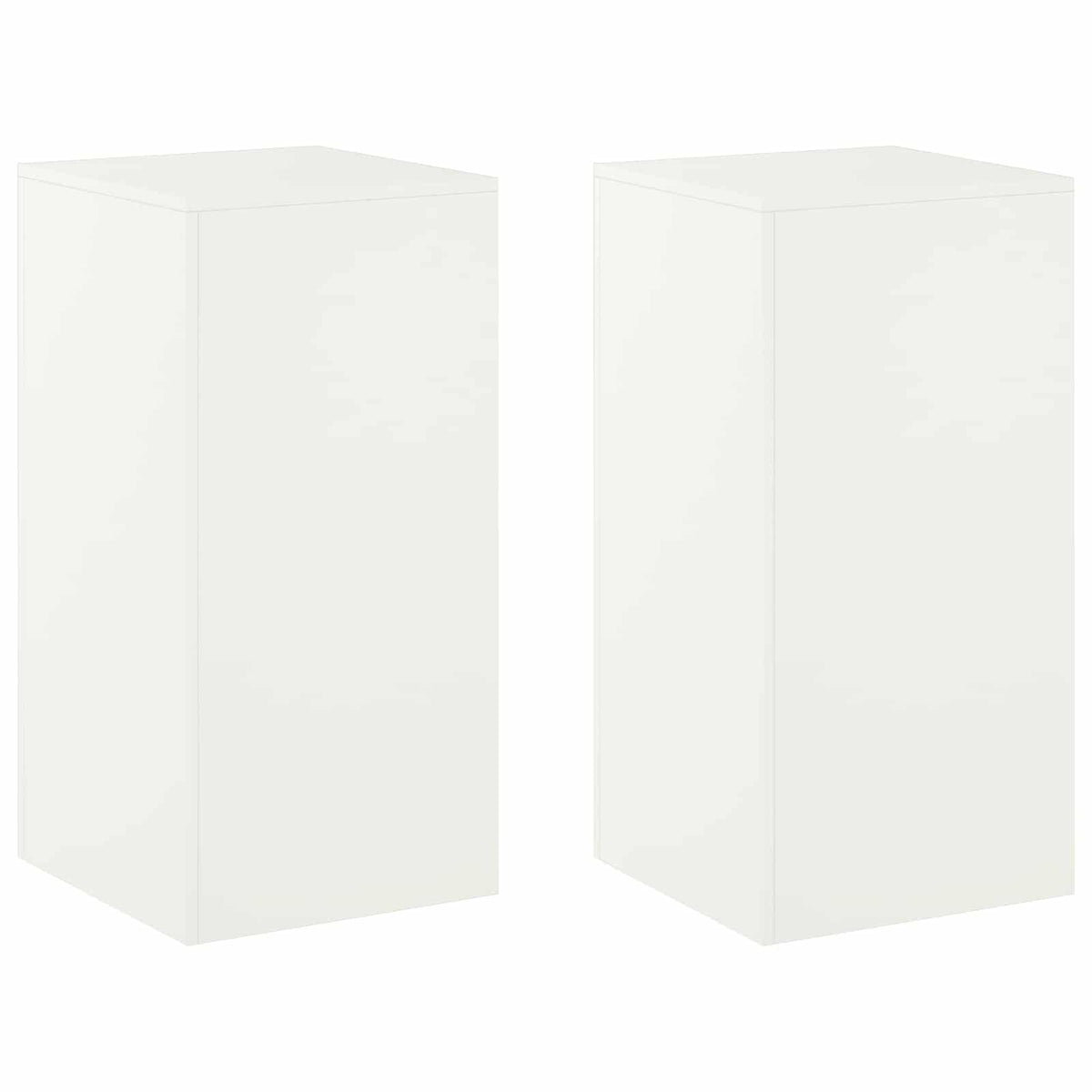 vidaXL Plant Stand 2 pcs White 40 x 40 x 80 cm Steel