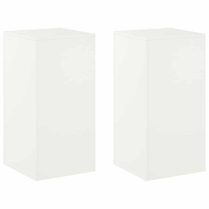 vidaXL Plant Stand 2 pcs White 40 x 40 x 80 cm Steel