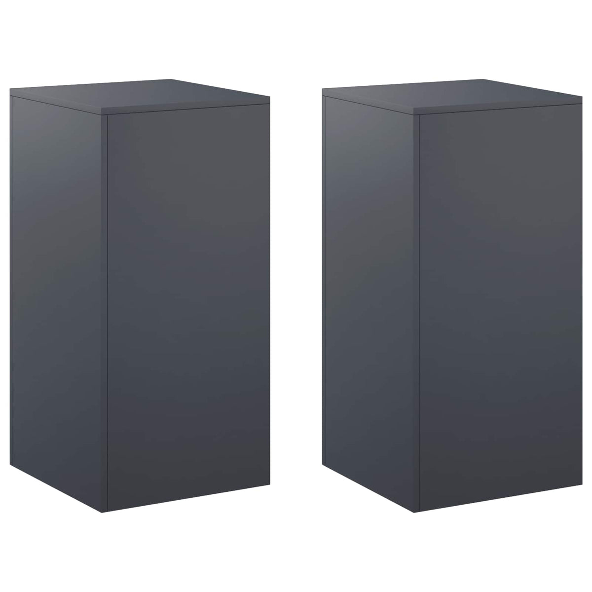 vidaXL Plant Stand 2 pcs Anthracite 40 x 40 x 80 cm Galvanised Steel