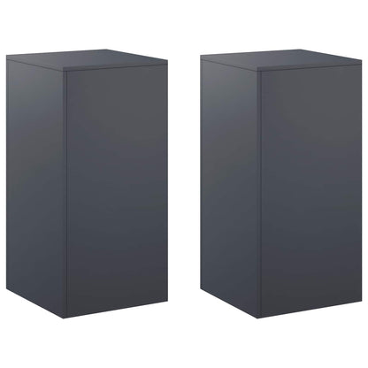 vidaXL Plant Stand 2 pcs Anthracite 40 x 40 x 80 cm Galvanised Steel