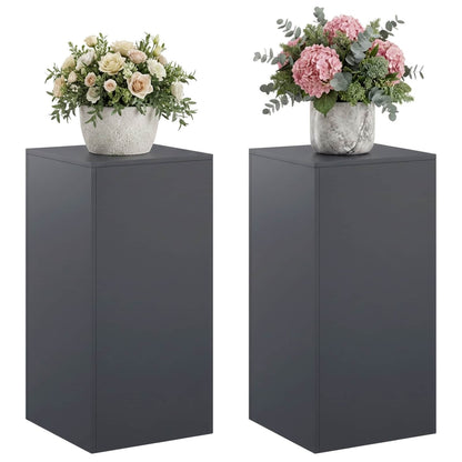 vidaXL Plant Stand 2 pcs Anthracite 40 x 40 x 80 cm Galvanised Steel