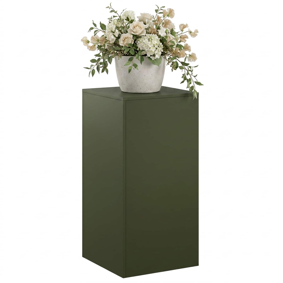vidaXL Plant Stand Olive Green 40 x 40 x 80 cm Weathering Steel