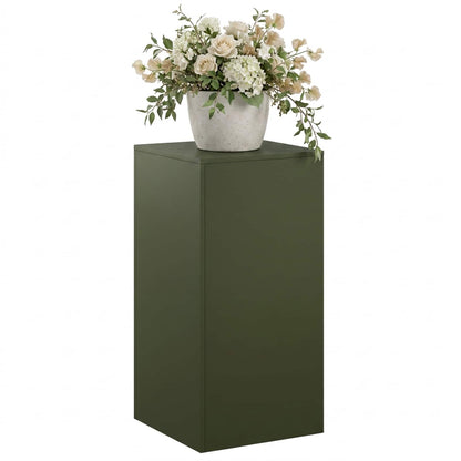 vidaXL Plant Stand Olive Green 40 x 40 x 80 cm Weathering Steel