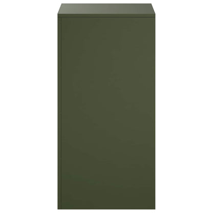 vidaXL Plant Stand 2 pcs Olive Green 40 x 40 x 80 cm Steel