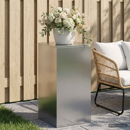 vidaXL Plant Stand Silver 40 x 40 x 80 cm Steel