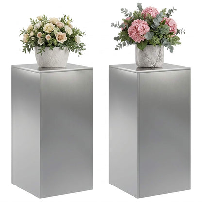 vidaXL Plant Stand 2 pcs Silver 40 x 40 x 80 cm Stainless Steel