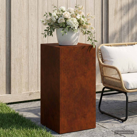 vidaXL Plant Stand Rusty 40 x 40 x 80 cm Weathering Steel