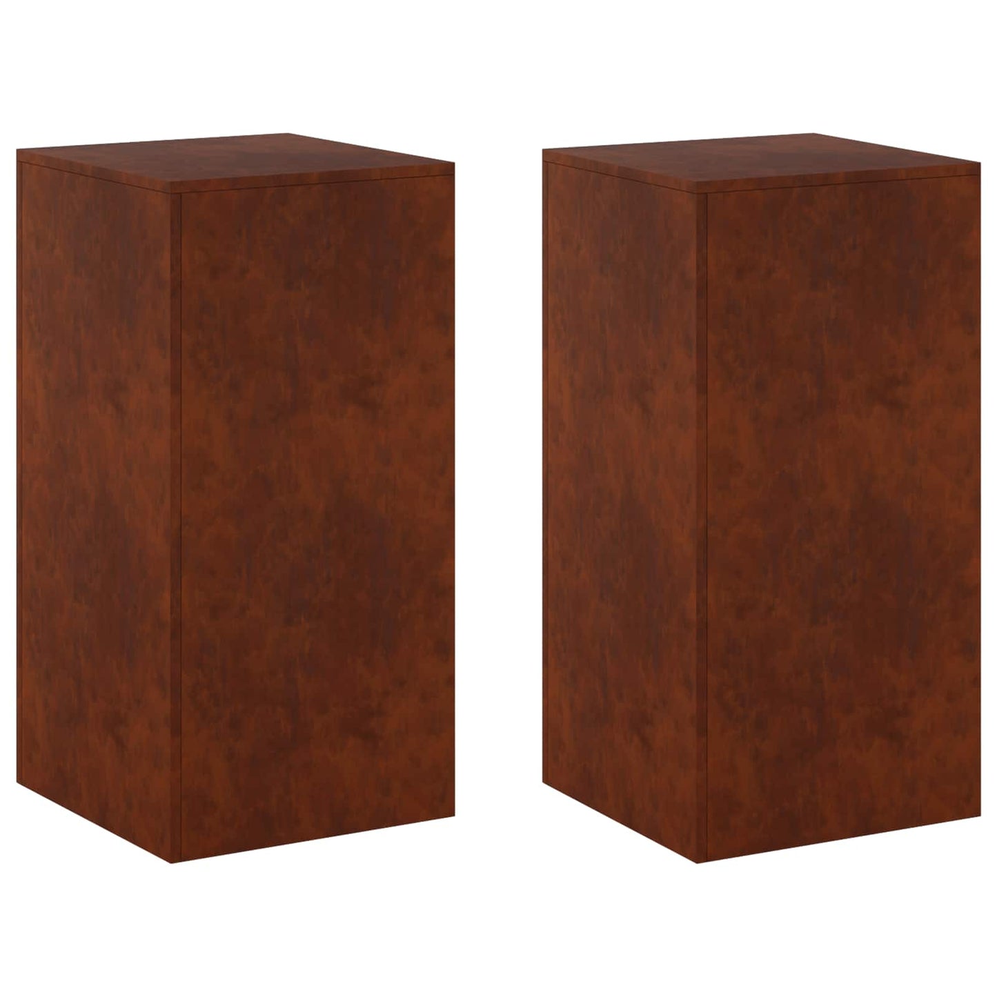 vidaXL Plant Stand 2 pcs Rusty 40 x 40 x 80 cm Weathering Steel