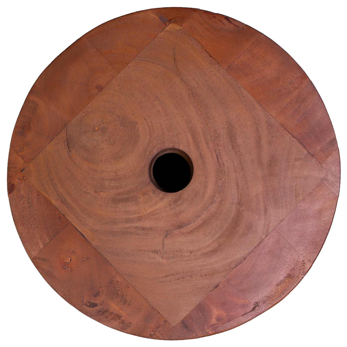 vidaXL Parasol Base 21 kg Brown Solid Mahogany Wood Hand Carved