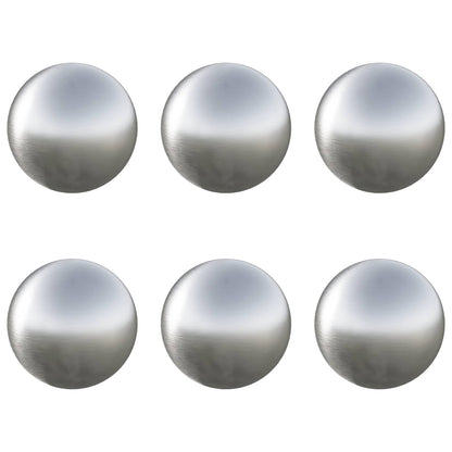 vidaXL Brushed Ball 6 pcs Ø 7.5 cm Silver Stainless Steel 201