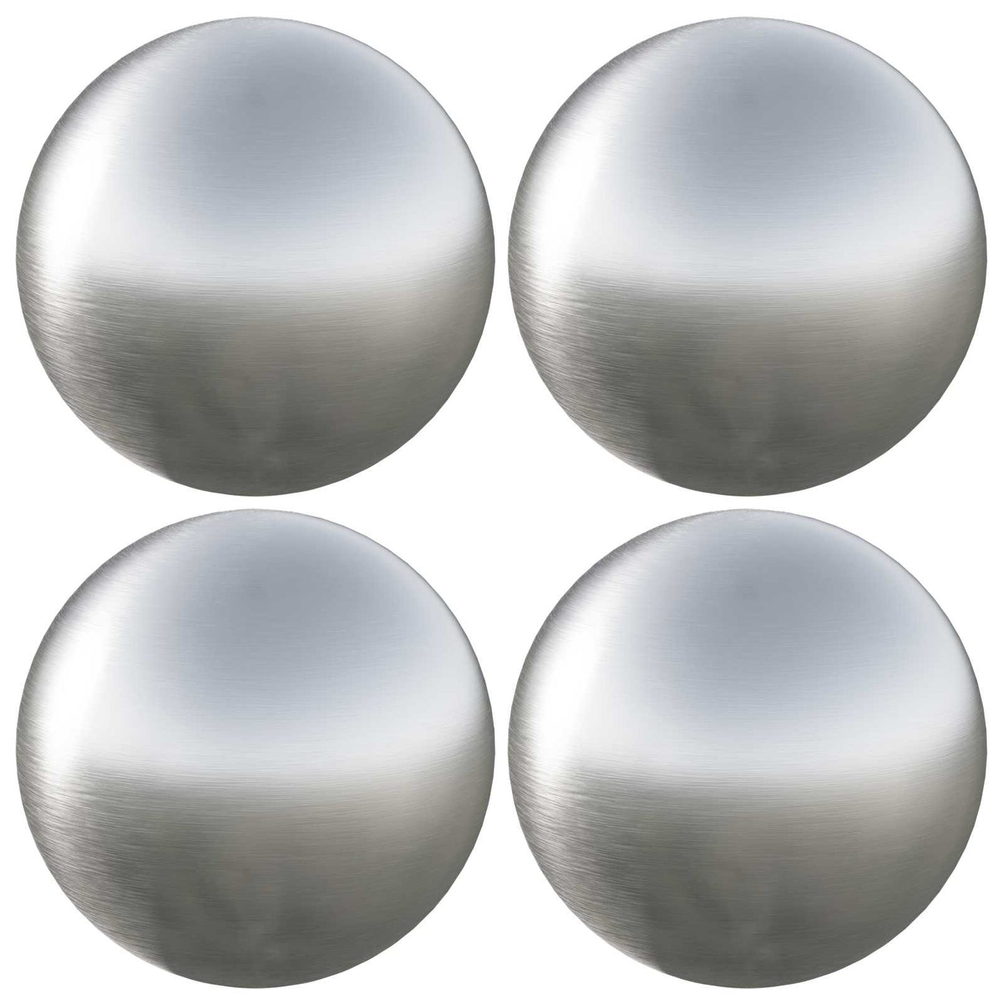 vidaXL Brushed Ball 4 pcs Ø 10 cm Silver Stainless Steel 201