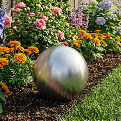 vidaXL Brushed Ball Ø 20 cm Silver Stainless Steel 201