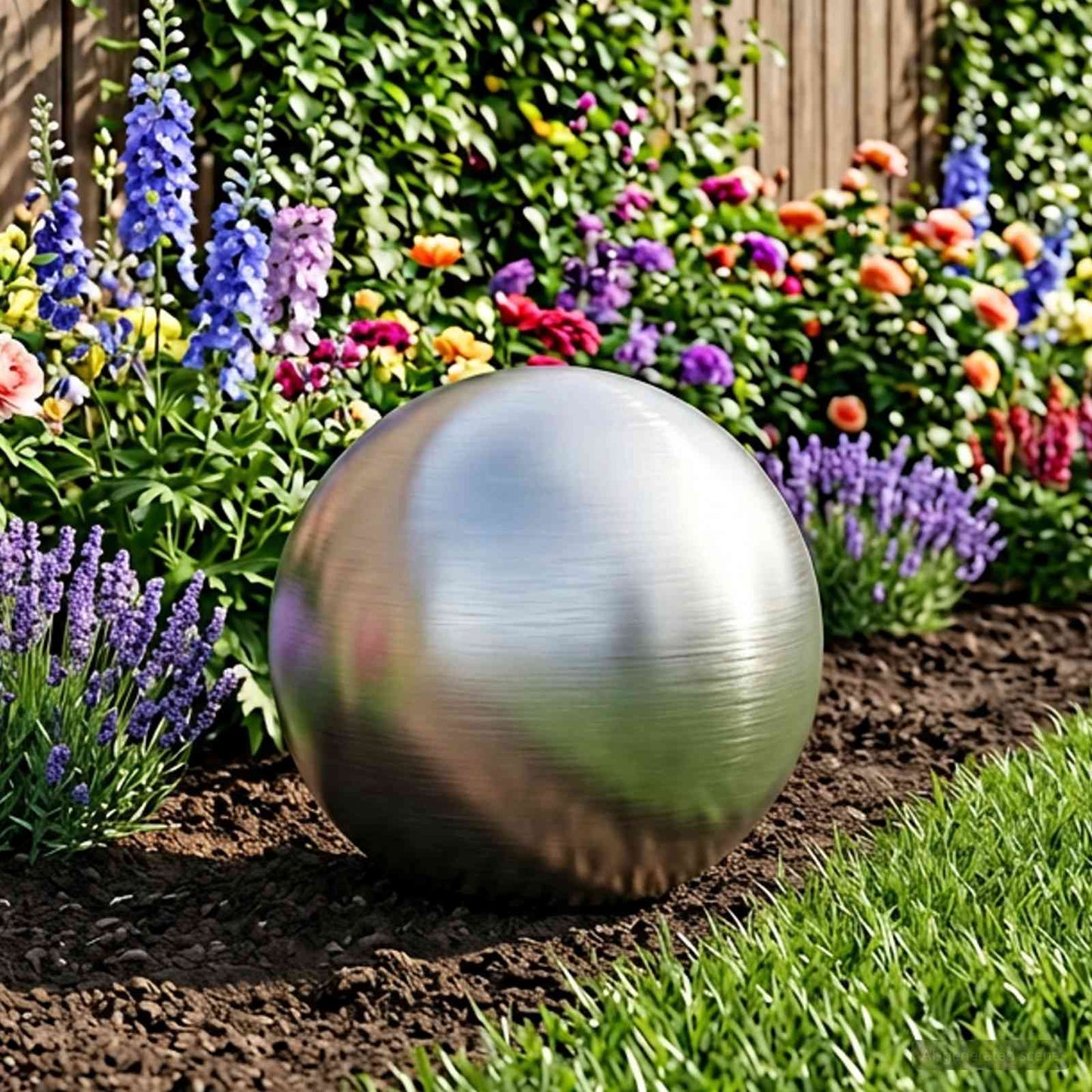 vidaXL Brushed Ball Ø 30 cm Silver Stainless Steel 201